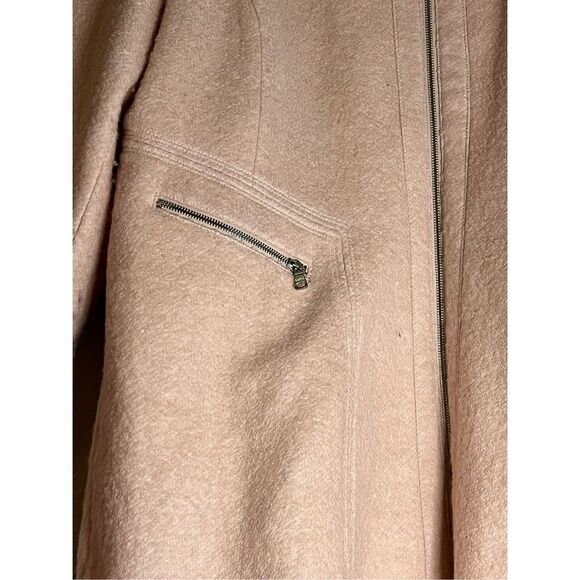 Jessica Simpson Tenth Anniversary Edition Wool Blend Zip Front Over Coat Pink 2x - Picture 3 of 9